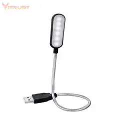 Taşınabilir USB okuma ışığı Mini kitap ışık masa lambası esnek 6 LEDs güç bankası Laptop için