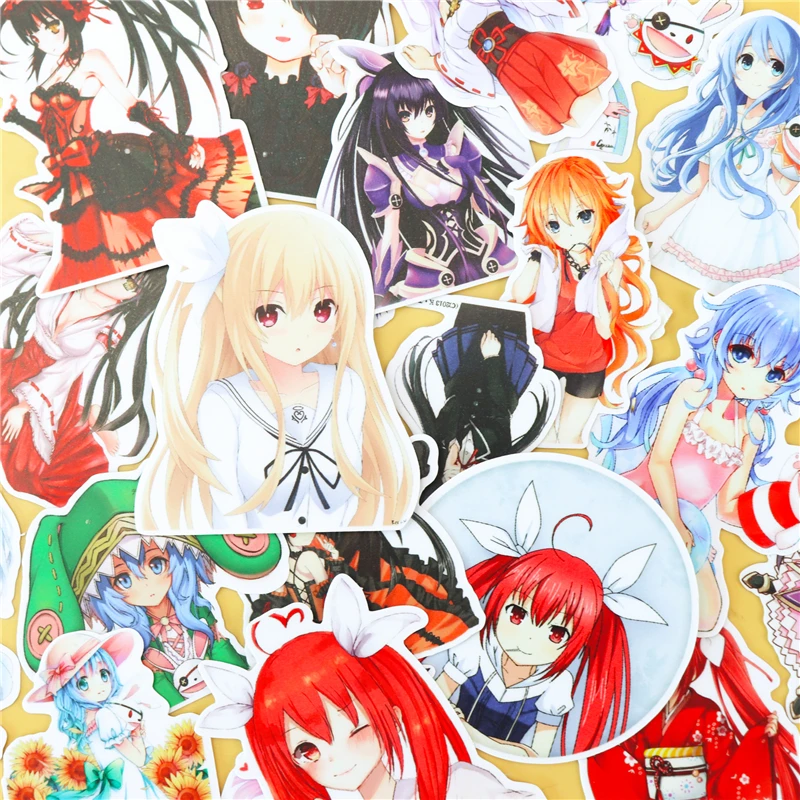 Stiker 23 buah Jepang lucu Anime gadis Tim tangan akun stiker kulkas koper Skateboard ponsel stiker Diy