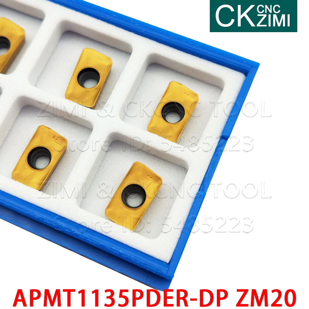 10PCS APMT1135PDER-DPคาร์ไบด์มิลลิ่งใบมีดPVD Face Milling Cutter APMT 1135 PDER IndexableกลึงCNCเครื่องมือ