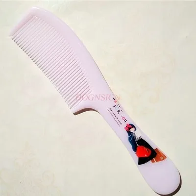 2pcs Mute Soft Cartoon Cute Large Bend Is Not Easy To Break Candy Color Shun Hair Hairdressing Plastic Comb Sale