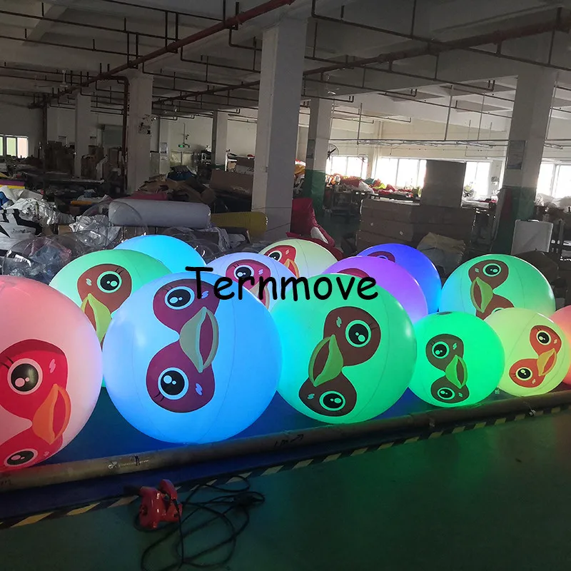 Hanging led light Inflatable Balloons Rechargeable battery led beach ball remote control color changing giant lighting balloon