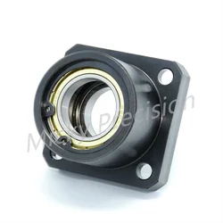 Square Type Bearings with Housing Carbon Steel Flange Double Bearings Bearing Seat with Buckle Inner Diameter 3-50mm