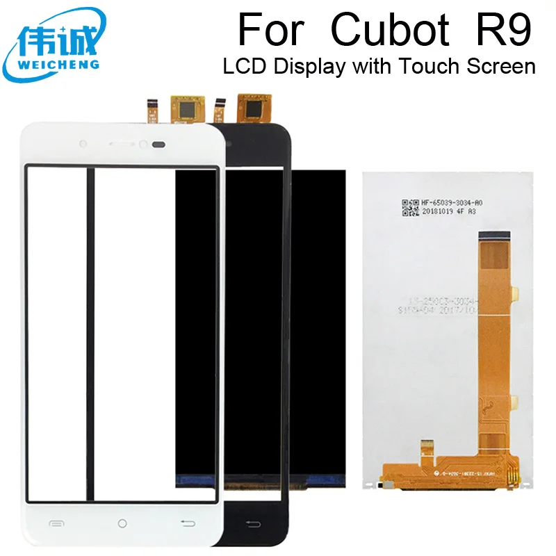 

WEICHENG 5.0''For Cubot R9 LCD Display with Touch Screen Digitizer For Cubot R9 Sensor LCD Mobile Phone Accessories +Free Tools