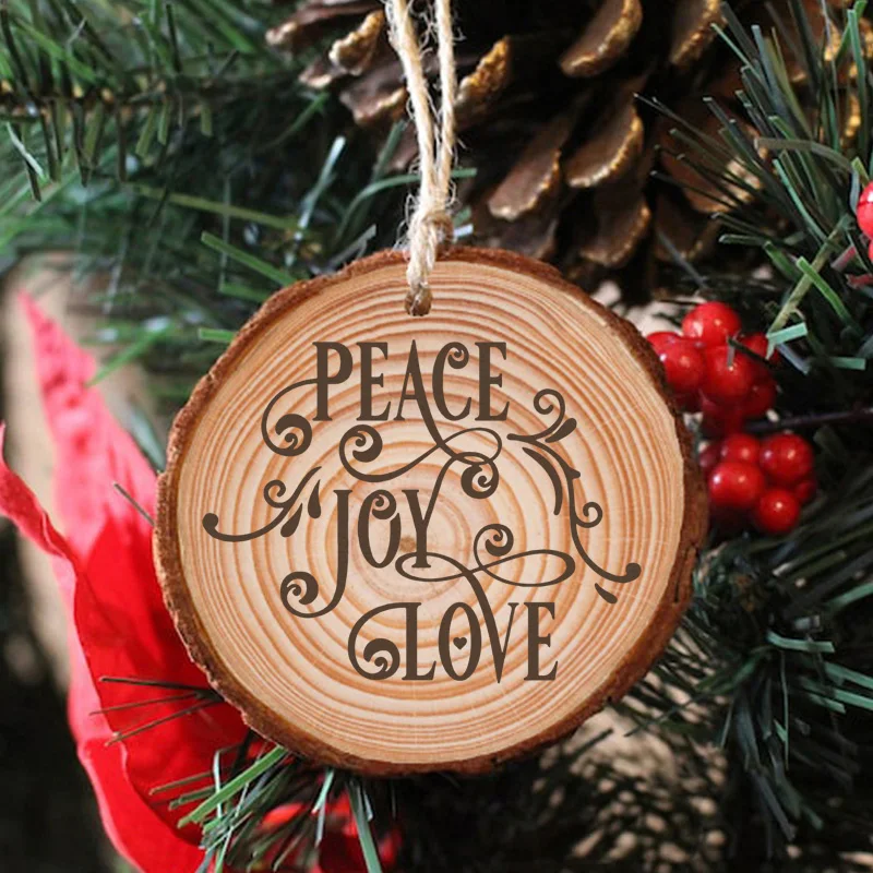 Personalized Family Name Christmas Tree Decor Ornament Peace Joy Love Customized Ornament  Home Decoration Fall Decor