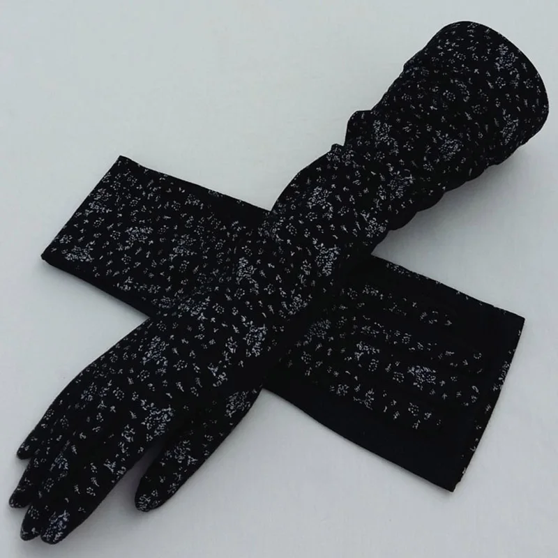 Summer half refers to cycling driving thin long ladies UV protection touch screen cotton sleeve sports fitness gloves B92