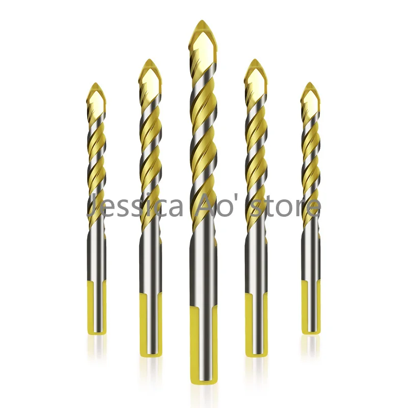 6-12mm Ceramic Tile Drill Bit Set Electric Drill Multi Function Twist Drill Alloy Triangle Bit Glass Opener Woodworking Bits