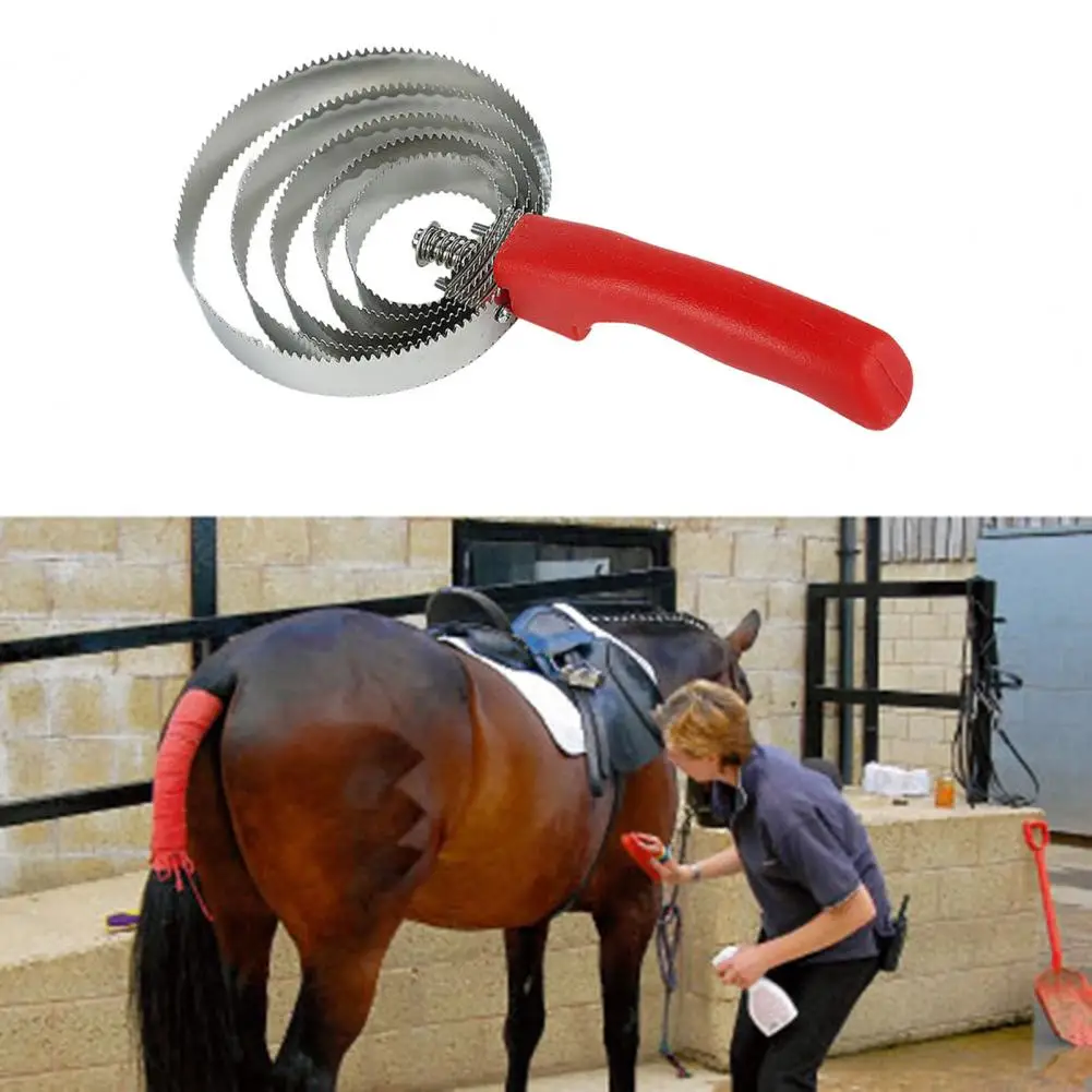 Horse Hair Comb Universal Remove Weathered Mud Stainless Steel Cattle Sheep Sweat Scraper for Personal Use