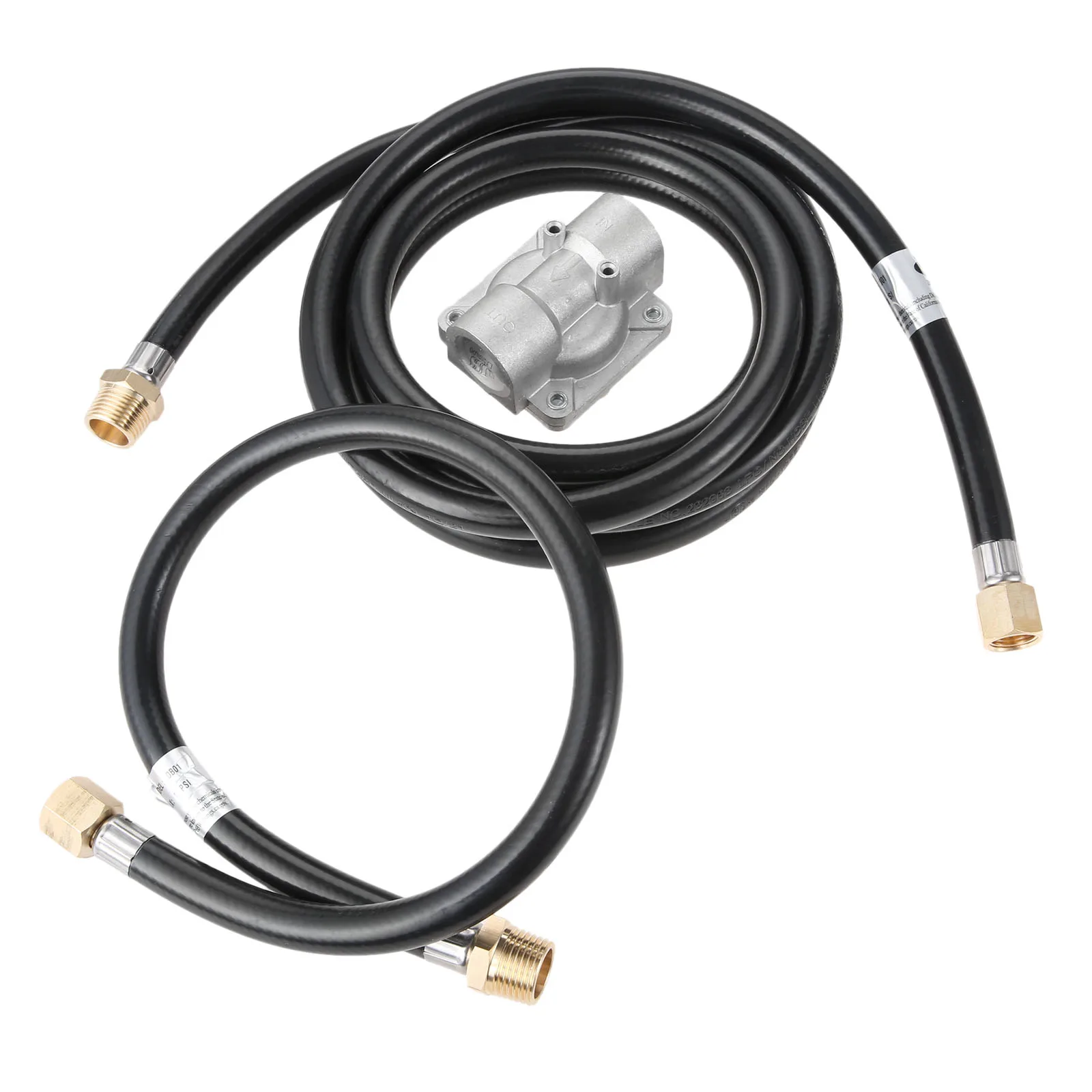 10ฟุตท่อความดันต่ำ Conversion 5 "Outlet เรกูเลเตอร์วัดแรงดันวาล์ว + อะแดปเตอร์1/2" ชาย NPT ถึง3/8 "หญิง Flare Fitting