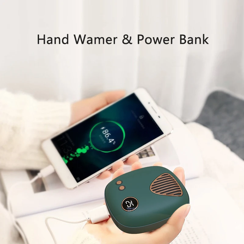 

Pocket Rechargeable Hand Warmer Heater Portable Charger External Battery Power Bank for iPhone 14 Pro Xiaomi Powerbank 5000mAh