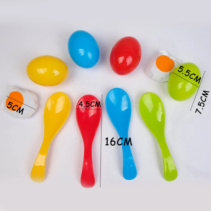 ملعقة توازن البيض ألعاب دعم الرياضة في الهواء الطلق مجموعة التدريب الحسي تدريب التوازن للأطفال لعبة تعليمية متعددة الوظائف #6