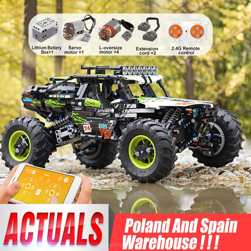 Mould King Moc 18002 Buggy Remote Control All Terrain Off-Road Climbing Truck Car Fit Building Blocks Bricks Toy Christams Gift