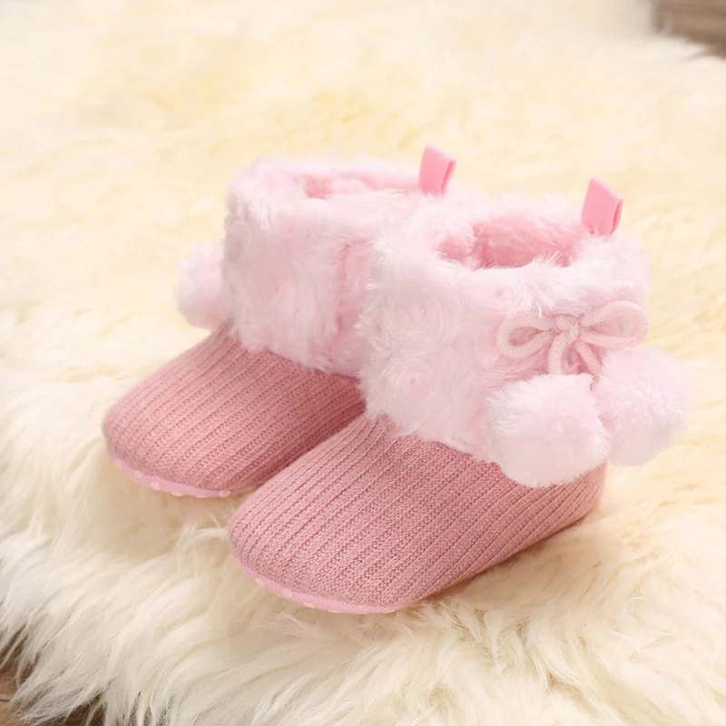 Winter Newborn Baby Girl Boy Cotton Boots Soft Casual Shoes First Walkers Boot Cute Non-slip Soft Sole Shoes