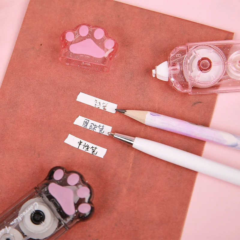 Kawaii Cat Claw Learning Set, Staacquering Ruler, Utility Knife, Pays l Sharpener, Point Glue Ration Tapes, 1Pc