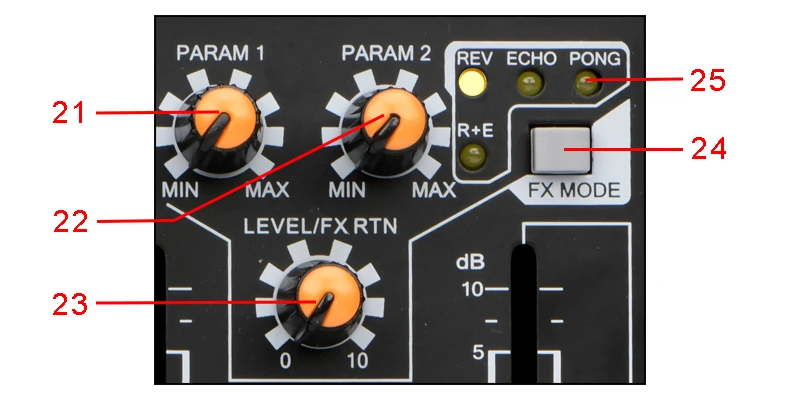 FREEBOSS 4-Kanal-Audiomischer, USB-Computer, Wiedergabe, Echo, Bluetooth-Mischpult für Kirche, Party, Familienstudio, MIX4 – Detail 16
