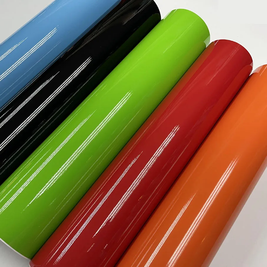 

152cm*20m/Roll Gloss green Black red white blue Air-Release Vinyl Wrap Roll Glossy Car Body Sticker Wrapping Foil Car Styling