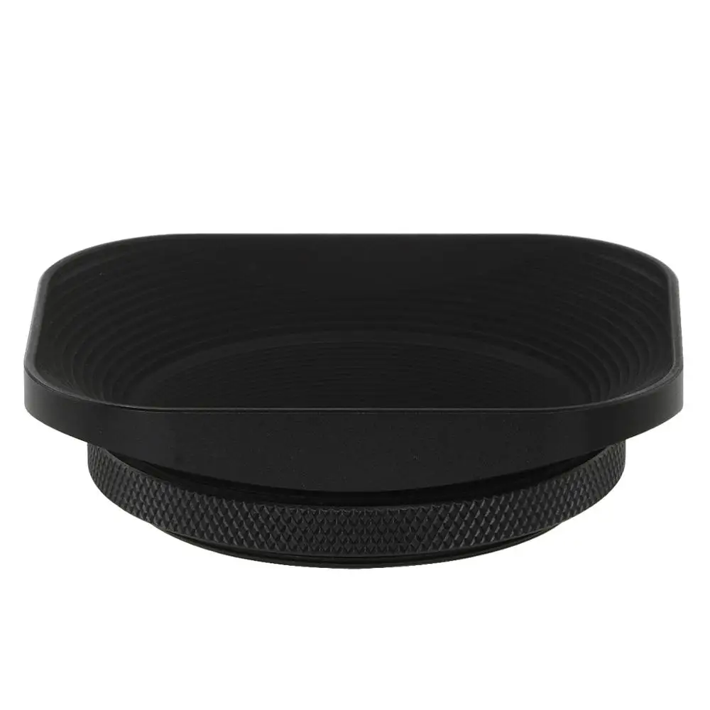 Haoge 49mm Square Metal lens Hood with cap for Leica Leitz Panasonic Pentax Contax Olympus Voigtlander Nikkor Sigma Lens