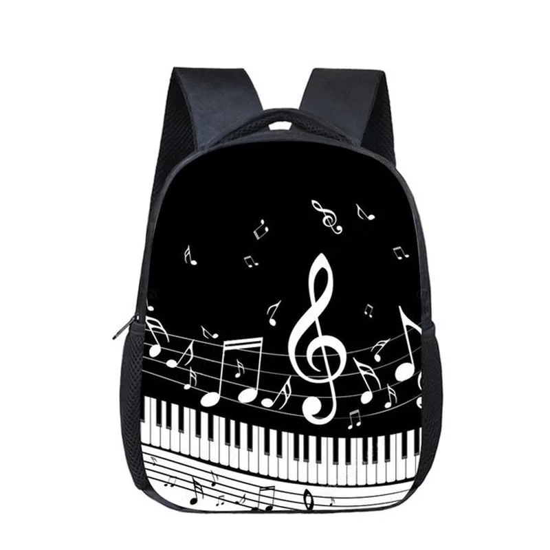 

12Inch Children School Bags For Boys Girls Music Note Print Small Backpacks Toddler Book Bag Kids Kindergarten Mochila Escolar