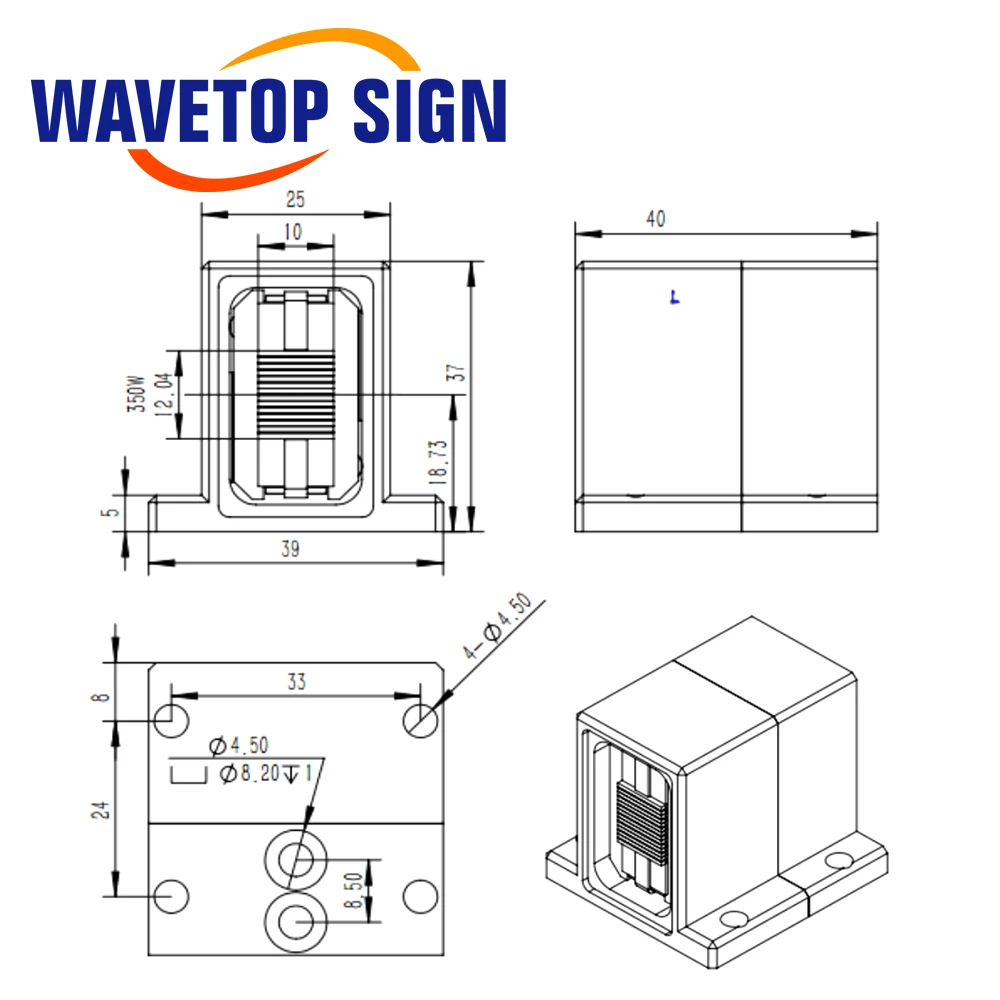 Wavetopsignature 350 واط 808nm وحدة ليزر ديود لإزالة الشعر
