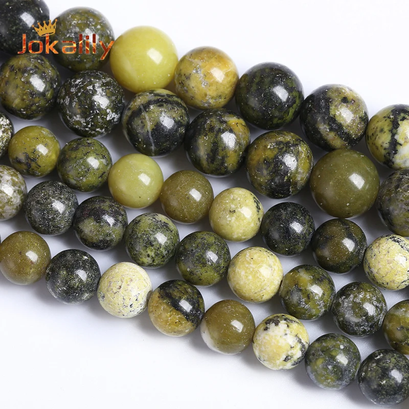 4 6 8 10 12mm Natural Yellow Turquoises Beads Round Loose Stone Beads For Jewelry Making Diy Charm Bracelet Accessories 15