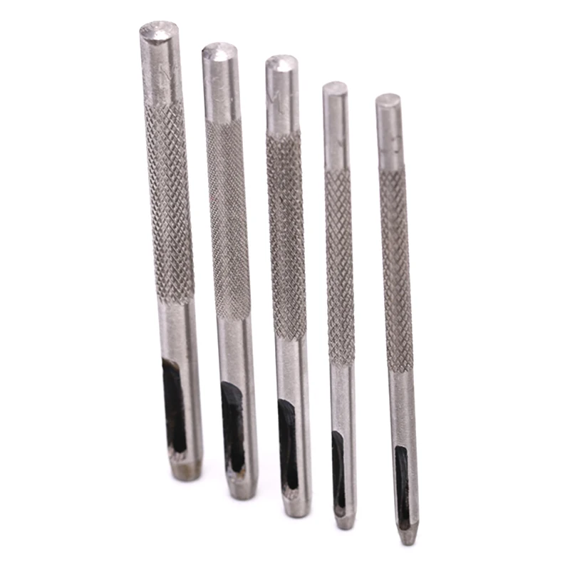 5 Stks/partij Lederen Ronde Vorm Perforator Kit Riem Horloge Band Holle Diy Tool Met Doos