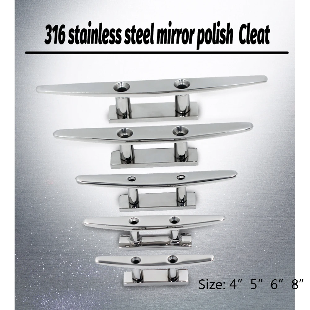 Knaga do łodzi Sprzęt morski Knaga do łodzi ze stali nierdzewnej Niska płaska knaga do łodzi morskiej Opaska linowa 4" 5" 6" 8" Blokada pokładu łodzi