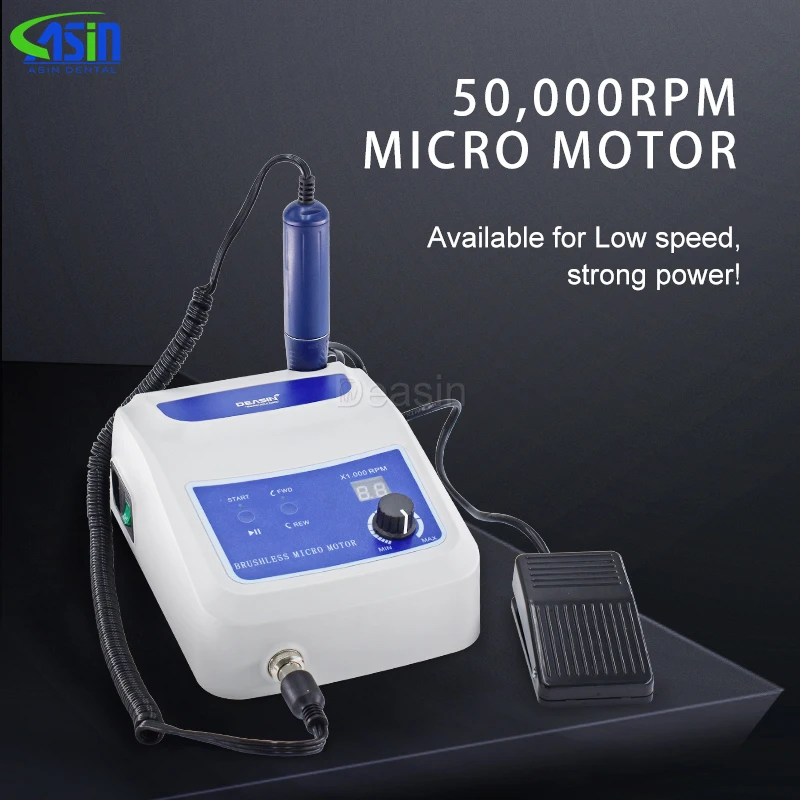 50,000RPM dental laboratory Micromotor Non-Carbon Brushless Polishing Unit with lab handpiece dental micro motor