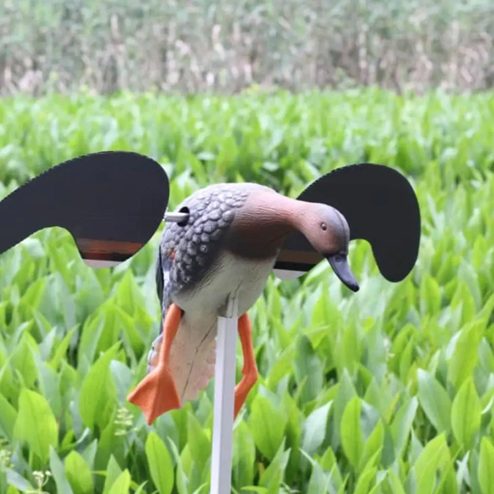 1 Piece Wind Flying Duck Decoy Fly Duck Mallard Decoy with Support Foot for Hunting Shooting Remote Control