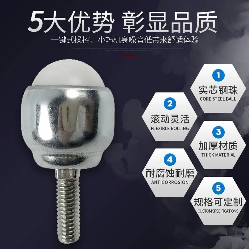 Sunshine Carbon Steel Universal Ball Cy12d19d25d Nylon Cow Eye Wheel with Rod Stainless Steel Ball Bearing Dj579