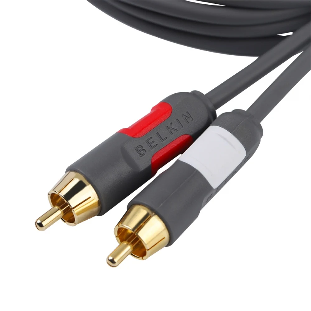 Hifi Bel kin 3.5mm to RCA Audio Cable copper gold plated power amplifier speaker audio cable  -6 Feet / 2 Meters