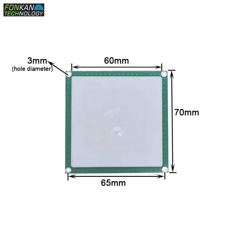 915MHz 4dBi Small UHF RFID Ceramic Antenna 60*60mm PCB size 70*70mm with 10-15cm cable SMA MMCX IPEX TNC connector for reader