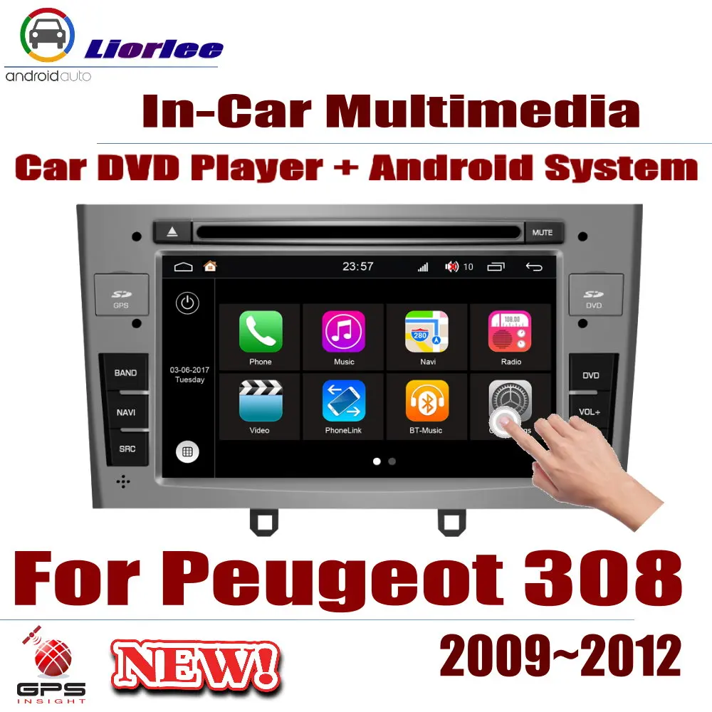 

Car DVD Multimedia Player For Peugeot 308 2009-2012 IPS LCD Screen GPS Navigation Android System Radio Audio Video Stereo 2din