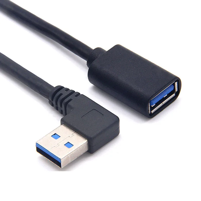 USB3.0 ارتفاعا وانخفاضا واليسار واليمين 90 درجة تمديد الحبل الذكور إلى الإناث USB3.0 كابل الكمبيوتر ربط شبكة بطاقة U القرص