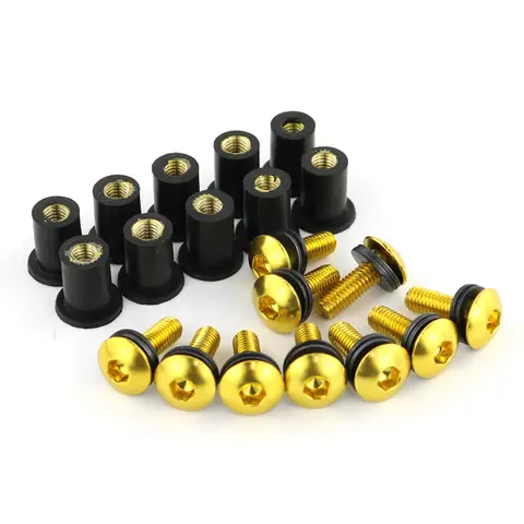 सुजुकी GSF650 GSF750 बैंडिट GSF1200 GSF1250 बैंडिट GW250F B-किंग RF900 RF600 TLR1000 GSXR SRAD SVS के लिए M5 विंडस्क्रीन बोल्ट किट 8 best sales जीएसएक्सआर एसआरएडी - №3