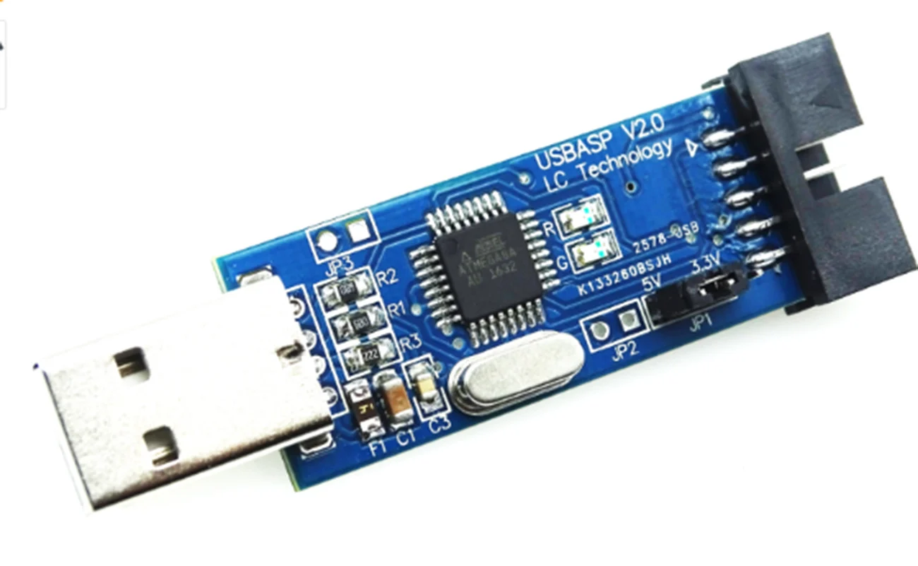 LTRIG custom 1Pcs USB ISP AVR Programmer 3.3V/5V USB ISP ASP ATMEGA8 ATMEGA128 ATtiny/CAN/PWM +10Pin Wire Support Win7 64BitBit