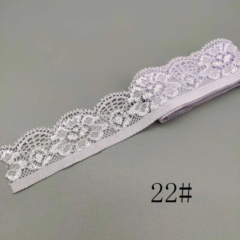 Beatiful 2Yard Soft Elastic 2.5CM Wide Lace Trim Diy Clothes Skirt Fabric Used For Underwear Panties Skirt Lace Ribbon