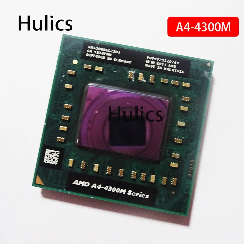 Hulics Used AMD Laptop Notebook CPU Processor A4-4300M 2.5Ghz Socket FS1 A4 4300M AM4300DEC23H