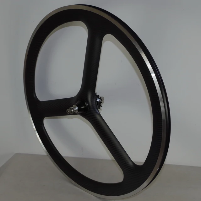 Tri Spoke Carbon Track Wheels 3 Spoke Fixed Gear Bike Wheels Alloy Brake Surface Flipflop Hub Single Speed Bicycle Bicycle Wheel AliExpress