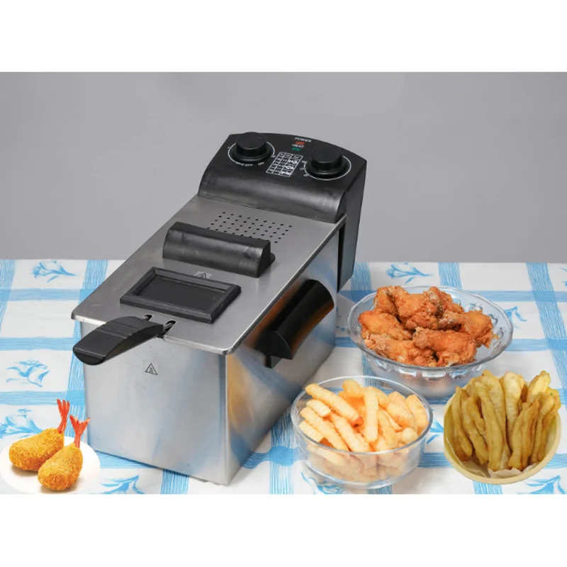 

3,5L stainless steel 2000W electric fryer with window on lid guarantee