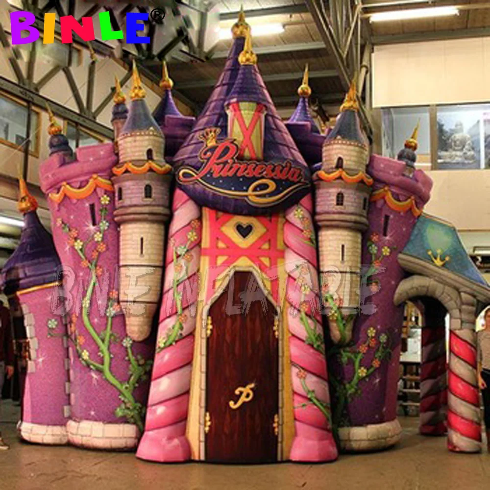 

Alice in Wonderland Child favorite inflatable castle town balloon,stage background wall,Romantic wedding decoration