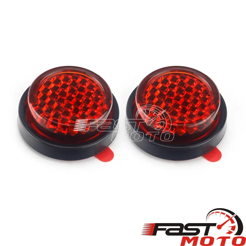 دراجة نارية لوحة أرقام مستديرة عصا ذاتية اللصق على عاكس ل هارلي بجولة كروزر هوندا موتو سيارة شاحنة السلامة عاكسة