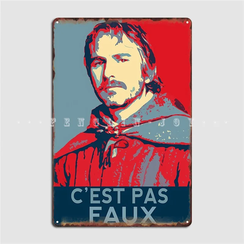 Kaamelott Perceval Hope Style C'est Pas Faux Metal Sign Cinema Living Room Mural Personalized Wall Decor Tin Sign Posters