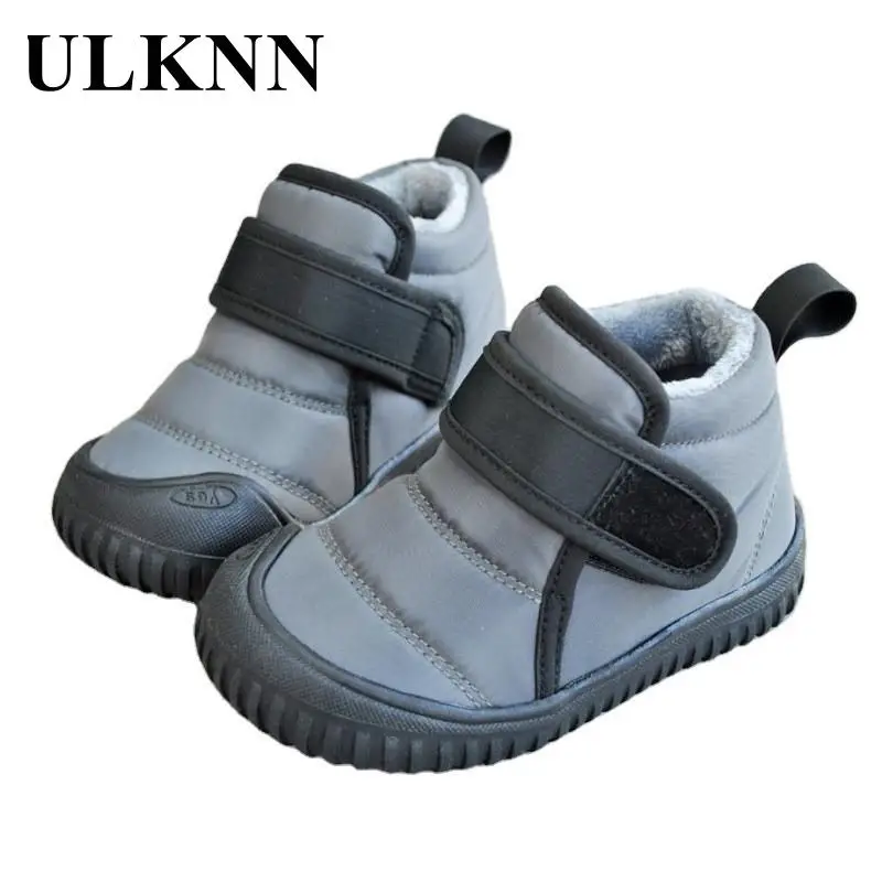 Children's winter Ankle Boots  new child black baby warm comfortable leisure cotton shoes baby short boots with velvet boy's