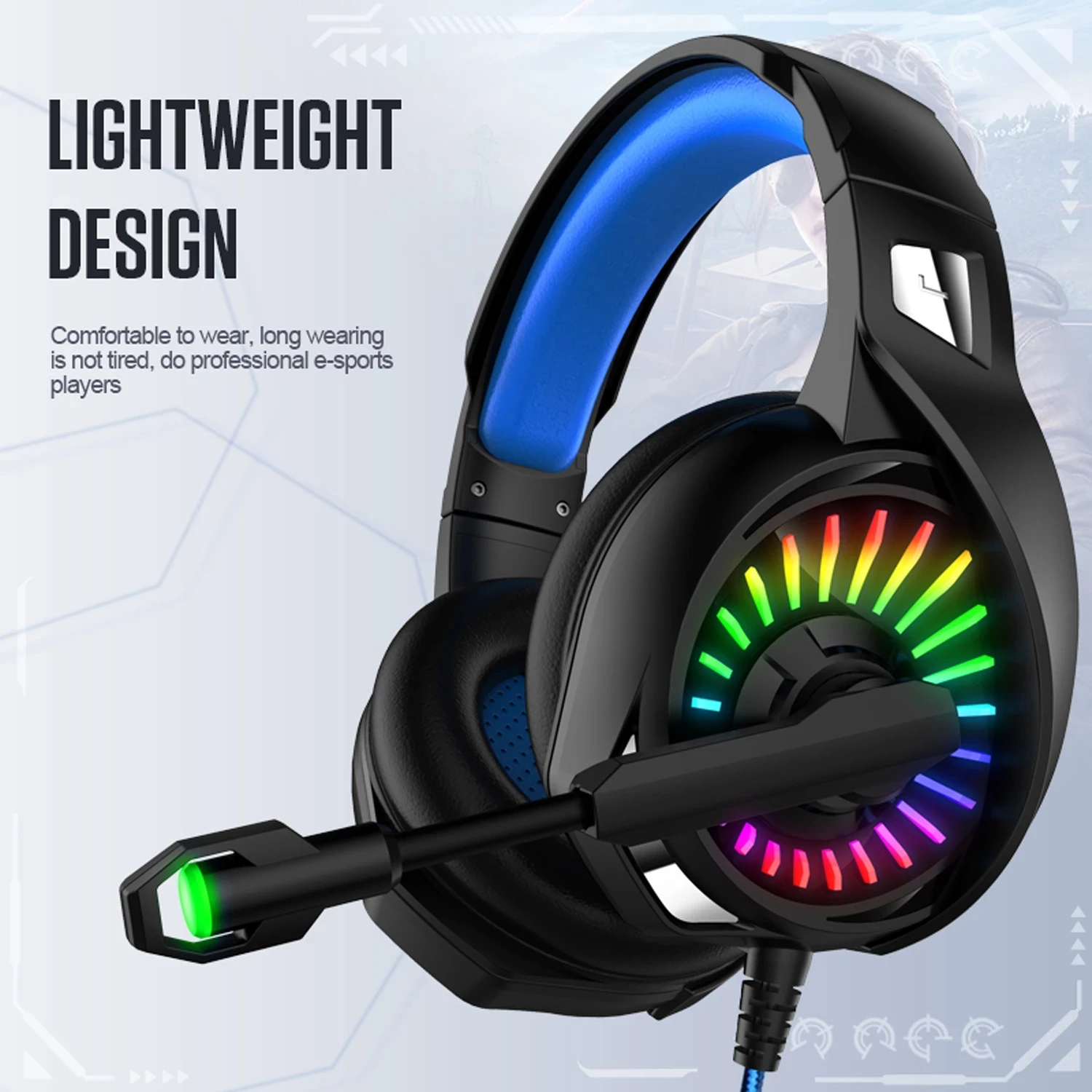 A20 Gaming Headset 7.1 Surround Sound Bass Stereo Professional USB Wired Headphones With Mic For PUBG XBOX PS4 PC Laptop Gamer