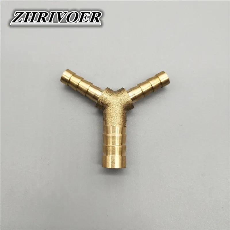 Редукторный шланг Y-типа, латунная зазубрина с зазубринами для труб, 4 мм, 5 мм, 6 мм, 8 мм, 10 мм, 12 мм