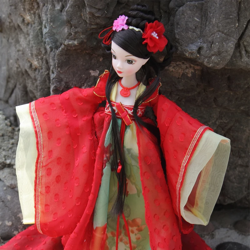 Chinese Costume Dolls Traditional Bride Dolls With Accessories Clothes 29CM Movable Jointed Girl Doll Toy For Girls Gifts ZH165