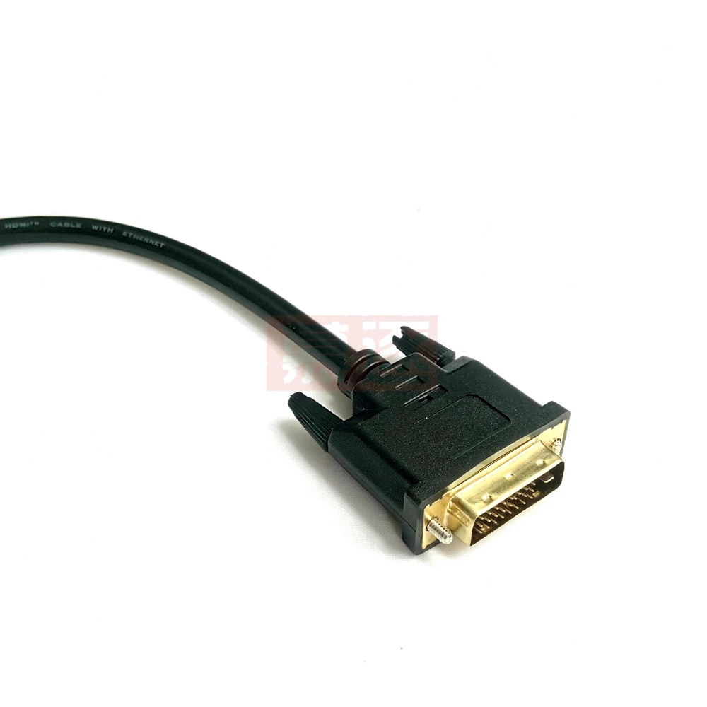 Banhado a ouro DVI 24 + 1 macho para 2 * HD-compatível Feminino Splitter Cabo Adaptador cabo para HDTV LCD DVI-D HD conversão 1080P