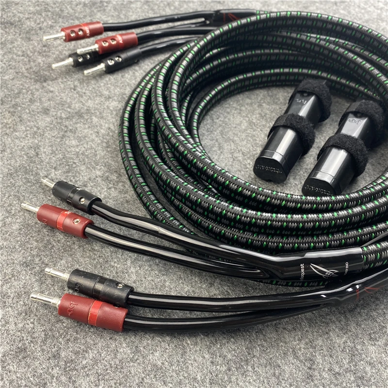 Pair Rocket 88 Speaker Cable BFA Silver Banana or Spade Plug with 72V DBS
