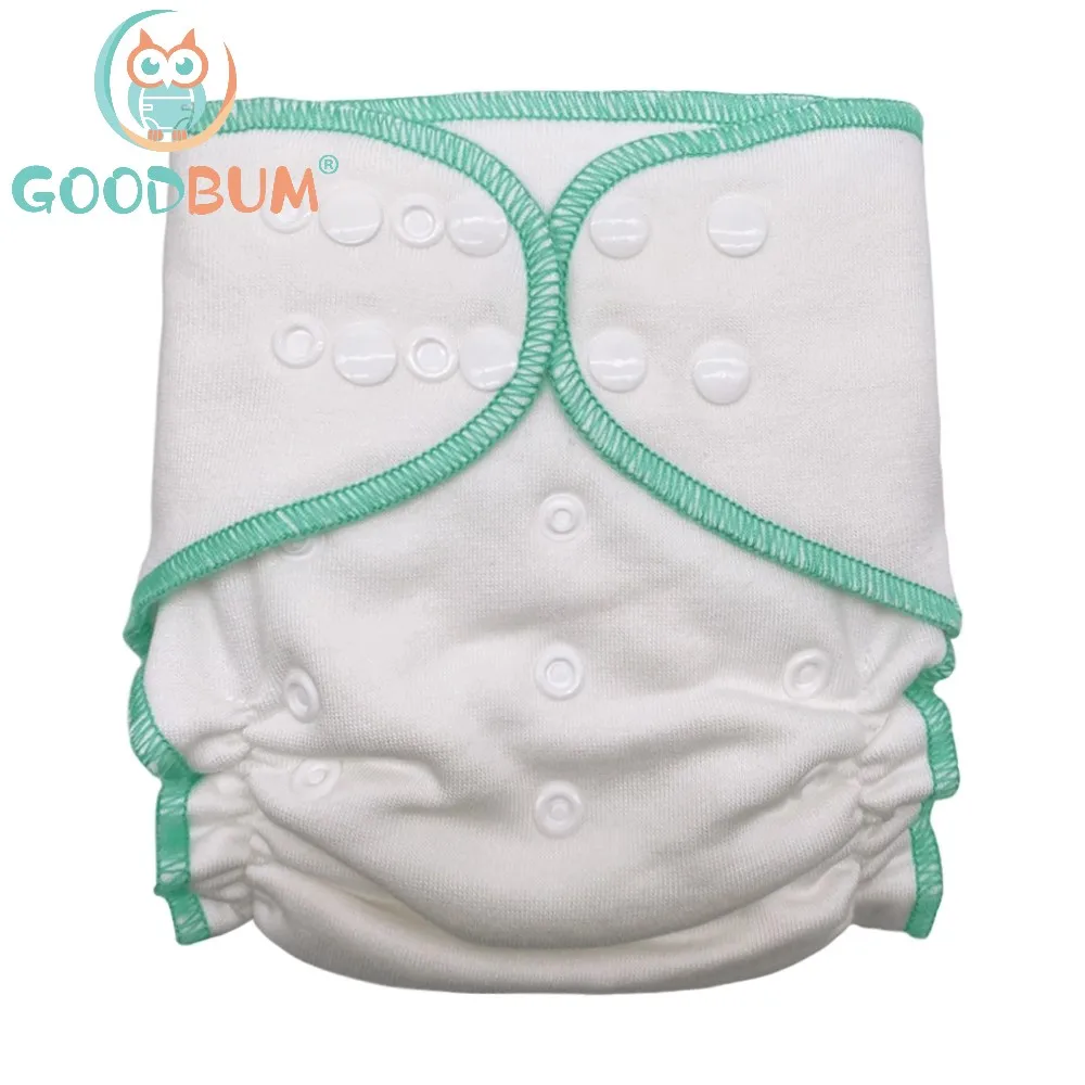 

Goodbum Bamboo Cotton AI2 Diaper Cloth Diaper Double Row Snaps Washable Adjustable For 3-15KG Baby Diaper