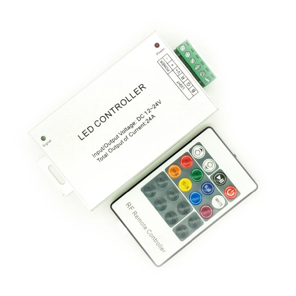 DC 12V 24V RF Wireless RGB LED Controller Remote Control 24A 8A*3CH for 5050 SMD RGB LED Strip