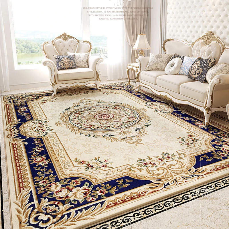 European Carpet Living Room Modern American Style Bedroom Large Area Rugs Vintage Carpet Non-slip Thick Rug Parlor